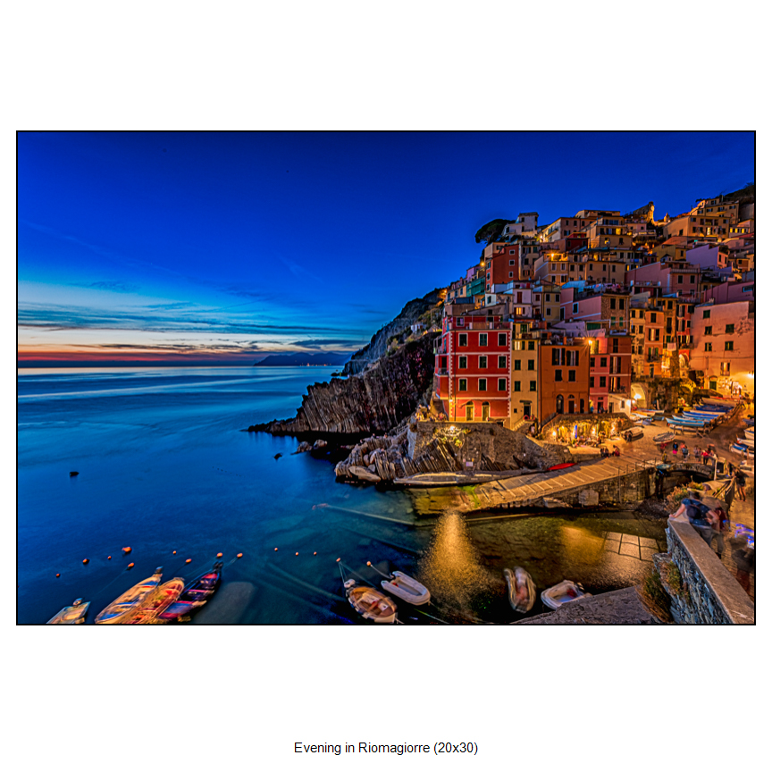 Evening in Riomagiorre (20x30) fine art photography by sam dobrow