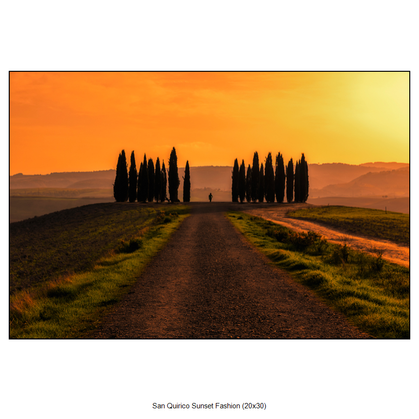 San Quirico Sunset Fashion (20x30) Fine Art Photography by Sam Dobrow