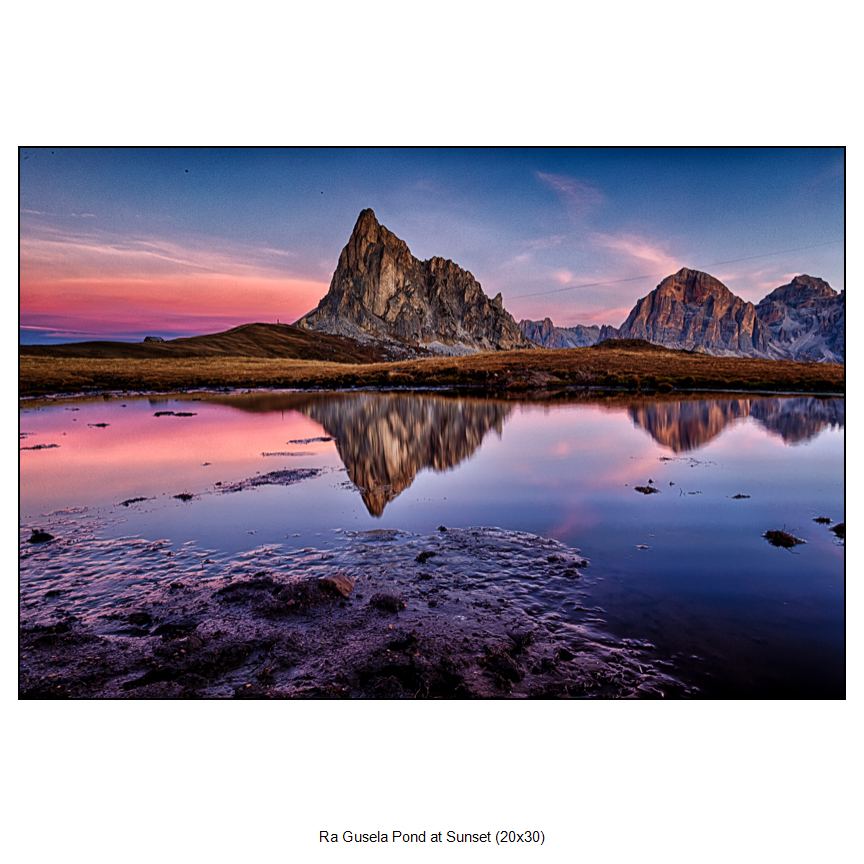 Ra Gusela Pond at Sunset (20x30) Fine Art Photography by Sam Dobrow